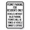 Signmission Permit Parking for Residents Only Vehicl Heavy-Gauge Aluminum Sign, 12" x 18", A-1218-23329 A-1218-23329 - alternate 1
